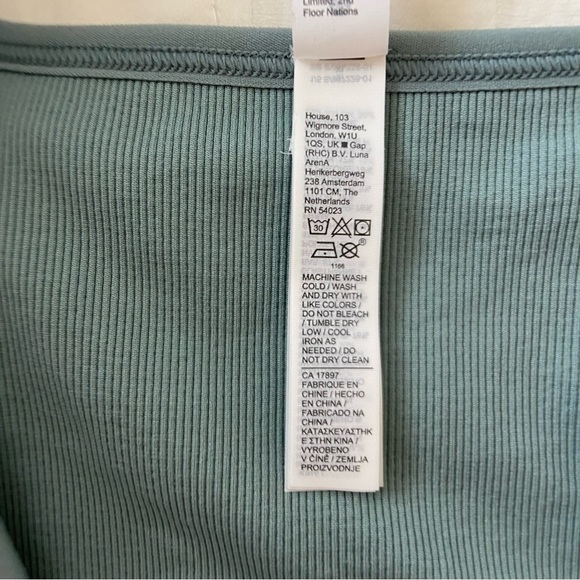 Athleta Blue Cheetah Print Aurora Seamless Crop Rib Tank - Picture 8 of 16